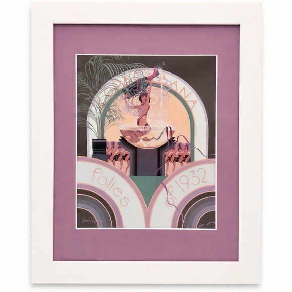 Harry Wysocki Copacabana Folies of 1932 Art Deco Framed Lithograph Print